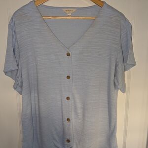 Weatherproof Women's Sky Blue Button-Down Shirt